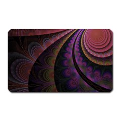 Fractal Colorful Pattern Spiral Magnet (Rectangular)