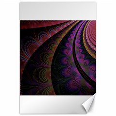 Fractal Colorful Pattern Spiral Canvas 12  x 18 