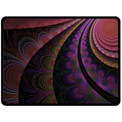 Fractal Colorful Pattern Spiral Double Sided Fleece Blanket (Large) 