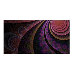 Fractal Colorful Pattern Spiral Satin Shawl