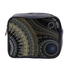 Fractal Spikes Gears Abstract Mini Toiletries Bag (two Sides) by Pakrebo