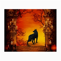 Wonderful Wolf In The Night Small Glasses Cloth (2 Sides) by FantasyWorld7