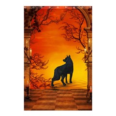 Wonderful Wolf In The Night Shower Curtain 48  X 72  (small)  by FantasyWorld7