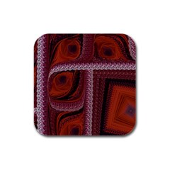 Petals Pattern Design Texture Rubber Square Coaster (4 Pack)  by Pakrebo