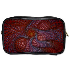 Fractal Red Fractal Art Digital Art Toiletries Bag (one Side)