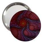 Fractal Red Fractal Art Digital Art 3  Handbag Mirrors Front