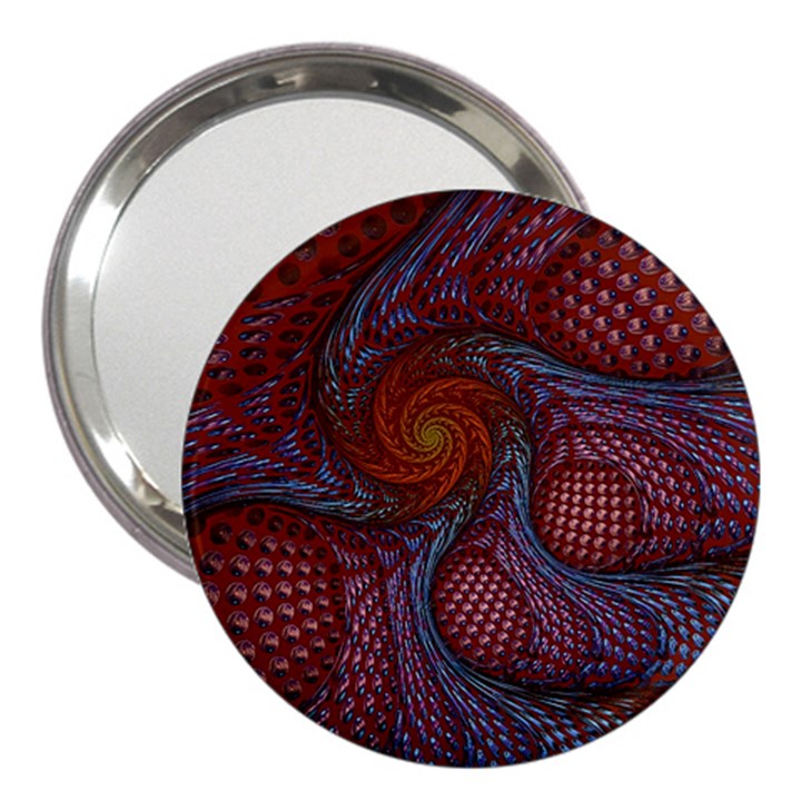 Fractal Red Fractal Art Digital Art 3  Handbag Mirrors