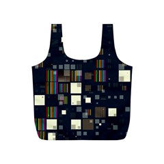 Blocks Pattern Rainbow Texture Full Print Recycle Bag (s) by Pakrebo