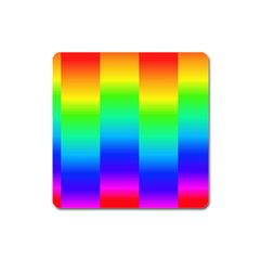 Rainbow Colour Bright Background Square Magnet by Pakrebo