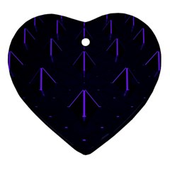 Futuristic Pyramids Perspective Heart Ornament (two Sides) by Pakrebo