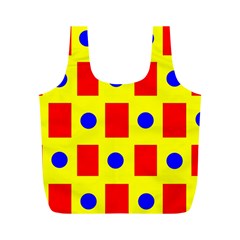 Pattern Design Backdrop Red Blue Yellow Full Print Recycle Bag (m) by Pakrebo