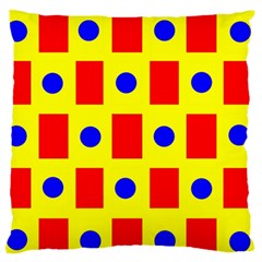 Pattern Design Backdrop Red Blue Yellow Large Flano Cushion Case (two Sides) by Pakrebo