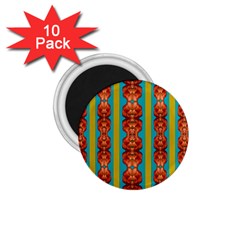 Love For The Fantasy Flowers With Happy Joy 1.75  Magnets (10 pack) 