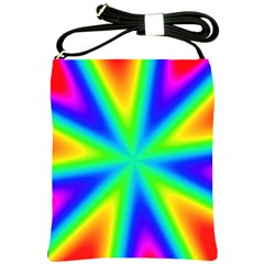 Rainbow Colour Bright Background Shoulder Sling Bag