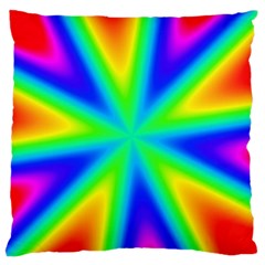 Rainbow Colour Bright Background Standard Flano Cushion Case (One Side)