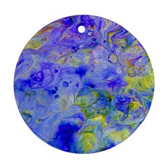 Abstract Blue Ornament (round)