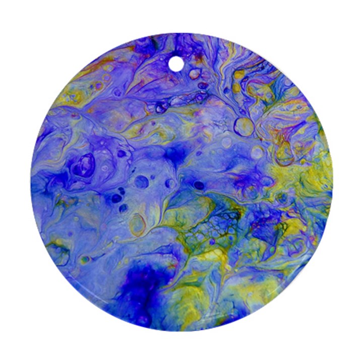 Abstract Blue Ornament (Round)