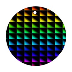 Rainbow Colour Bright Background Ornament (round)