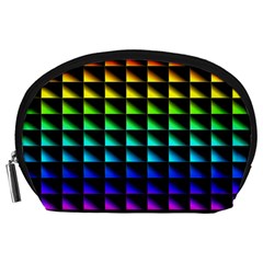 Rainbow Colour Bright Background Accessory Pouch (large) by Pakrebo