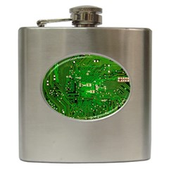 Background Green Board Business Hip Flask (6 Oz) by Pakrebo