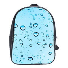 Drops Water Pane Rain Glass School Bag (large) by Pakrebo