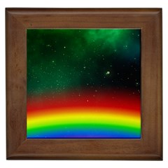 Galaxy Rainbow Universe Star Space Framed Tiles by Pakrebo