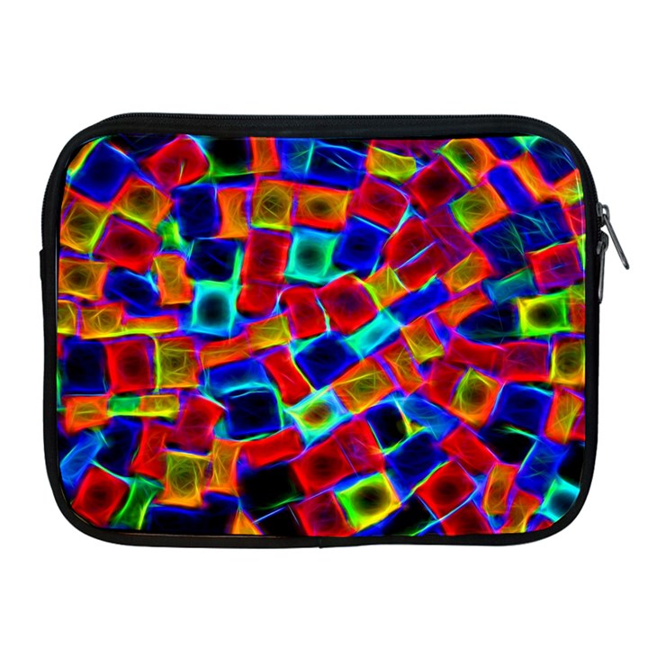 Neon Glow Glowing Light Design Apple iPad 2/3/4 Zipper Cases