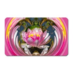 Flower Ornament Color Background Magnet (rectangular) by Pakrebo