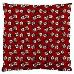 Daisy Red Large Flano Cushion Case (two Sides) by snowwhitegirl