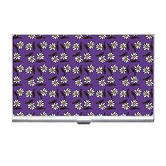 Daisy Purple Business Card Holder by snowwhitegirl