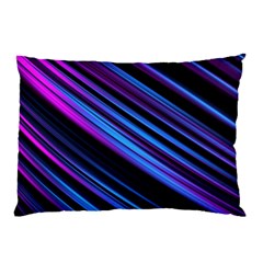 Blue Abstract Lines Pattern Light Pillow Case