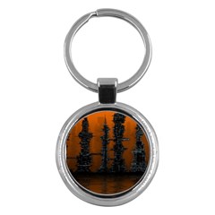 Skyline Future Graphic Sketchbook Key Chain (round) by Pakrebo