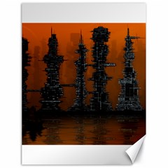 Skyline Future Graphic Sketchbook Canvas 18  X 24  by Pakrebo