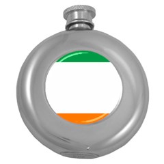 Flag Of Ireland Irish Flag Round Hip Flask (5 Oz) by FlagGallery