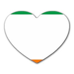 Flag Of Ireland Irish Flag Heart Mousepads by FlagGallery