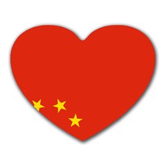 Chinese Flag Flag Of China Heart Mousepads by FlagGallery