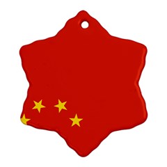 Chinese Flag Flag Of China Ornament (snowflake) by FlagGallery