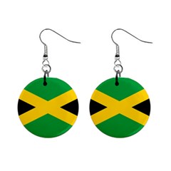 Jamaica Flag Mini Button Earrings