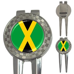 Jamaica Flag 3-in-1 Golf Divots