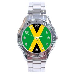 Jamaica Flag Stainless Steel Analogue Watch by FlagGallery