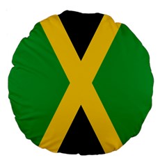 Jamaica Flag Large 18  Premium Flano Round Cushions by FlagGallery