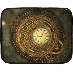 Noble Steampunk Clockwork Fleece Blanket (mini) by FantasyWorld7