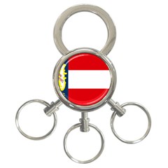 Flag Of Georgia, 1906-1920 3-ring Key Chain by abbeyz71