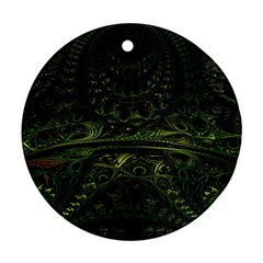 Background Alien Render 3d Fantasy Round Ornament (two Sides) by Pakrebo