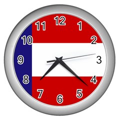 Flag Of Georgia, 1879-1902 Wall Clock (silver) by abbeyz71