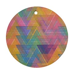 Triangle Pattern Mosaic Shape Ornament (round)