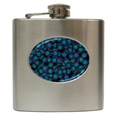 Background Abstract Textile Design Hip Flask (6 oz)