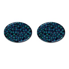Background Abstract Textile Design Cufflinks (Oval)