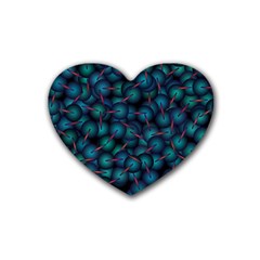 Background Abstract Textile Design Heart Coaster (4 pack) 