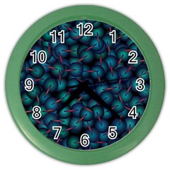 Background Abstract Textile Design Color Wall Clock